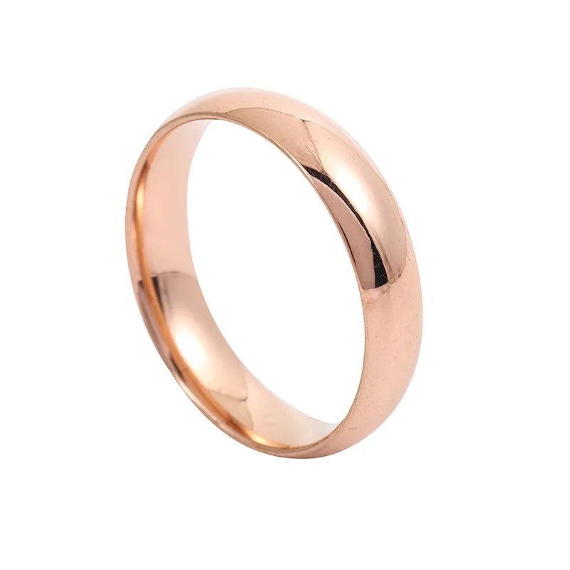 Simple 6mm Titanium Wedding Band - Hypoallergenic Couple Ring