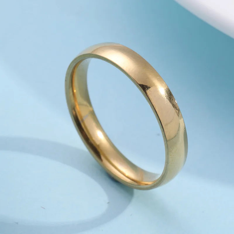 Simple 6mm Titanium Wedding Band - Hypoallergenic Couple Ring