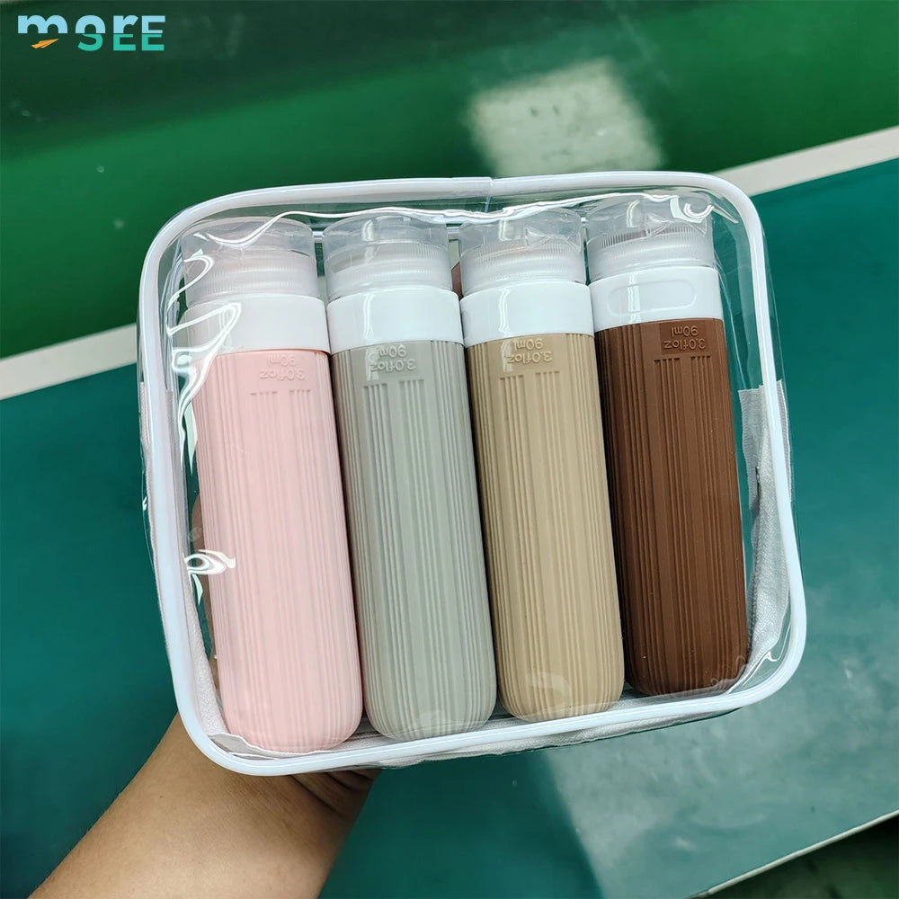 SeeMore Silicone Leakproof Portable Container Travel Toiletry Kit