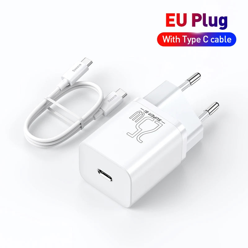 Baseus 25W USB-C PD Super Fast Wall Charger (EU Plug)