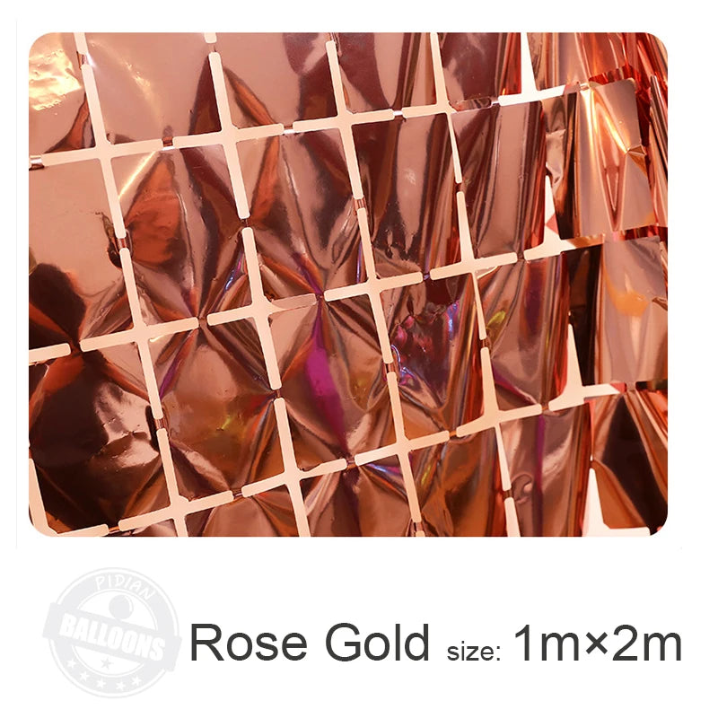 1m×2m Bright Square Rain Curtain Background Wall