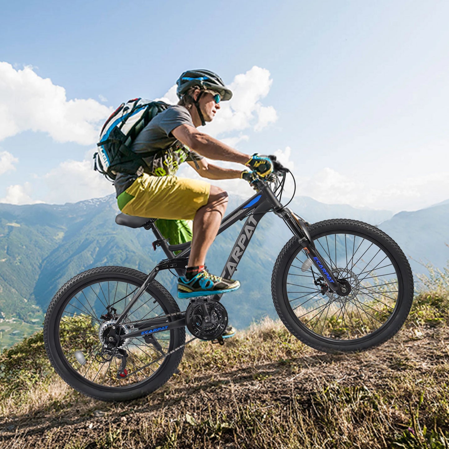 Ecarpat Dual Full Suspension 21-Speed Mountain Bike