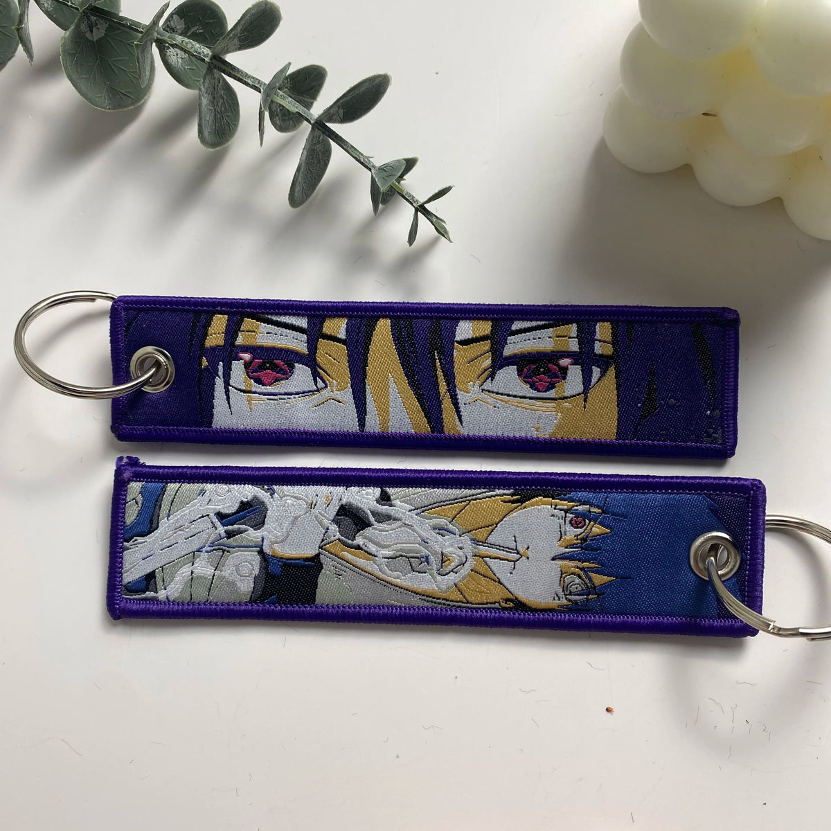 Anime Character Embroidered Key Tag