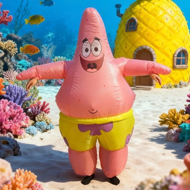 Adult Inflatable Patrick Star Costume – Full-Body Blow-Up Character Cosplay Outfit