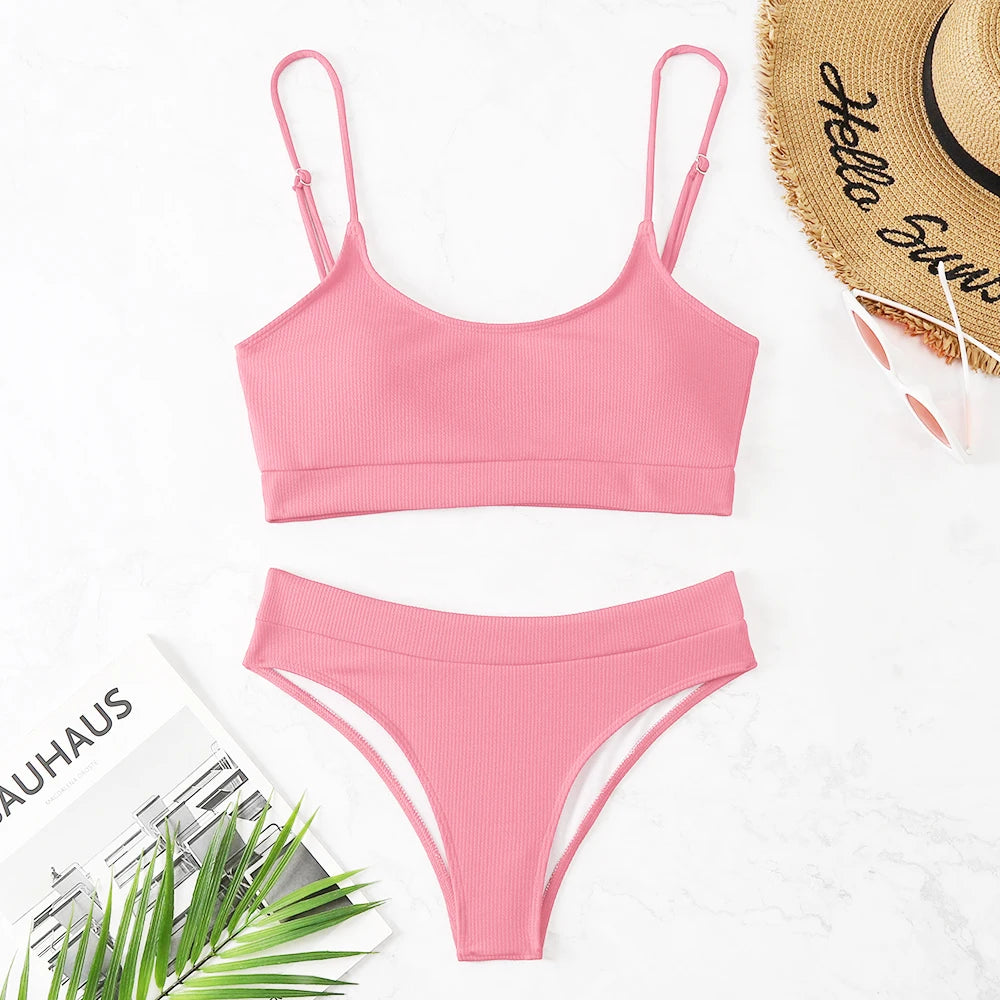 High Waist Two-piece Bathing Suit