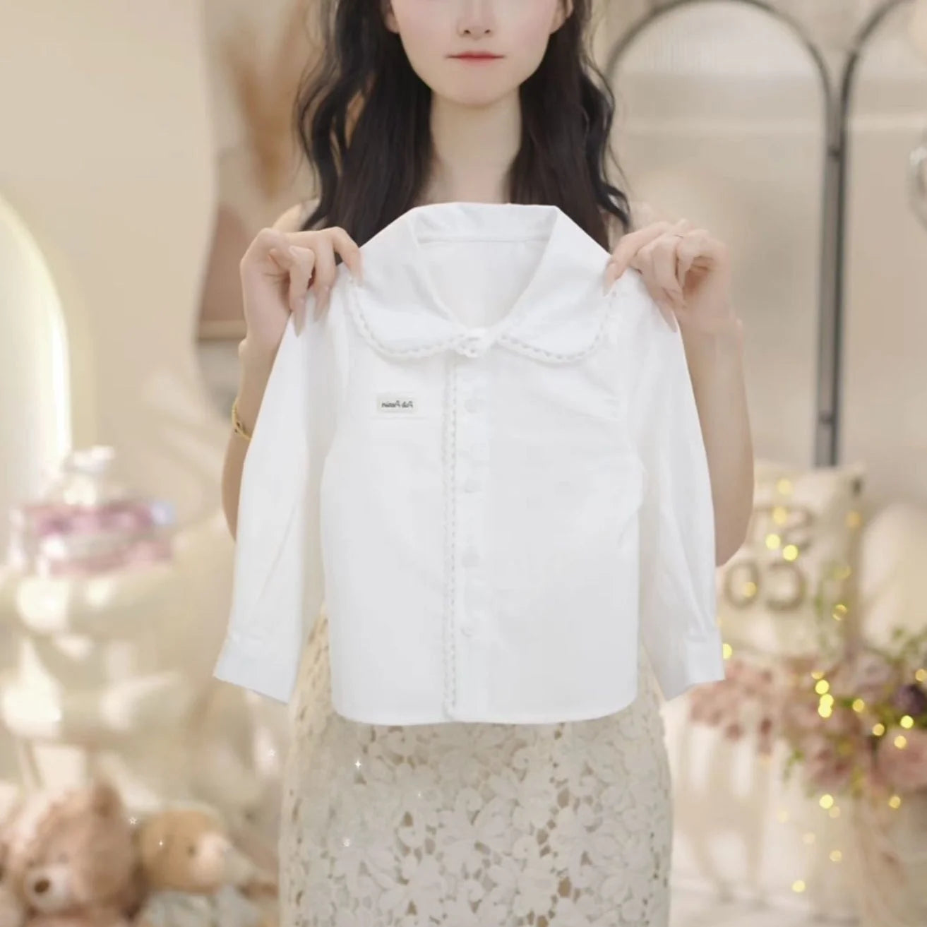 Girls' Autumn Preppy Knit Vest & Skirt 3-Piece Set School Uniform