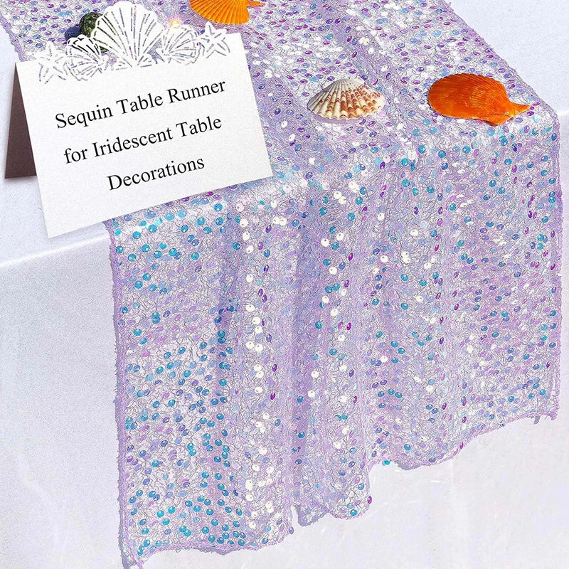 Iridescent Sparkle Sequin Table Runner