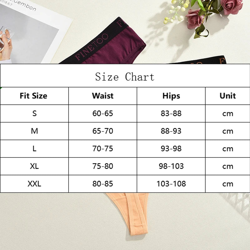 FINETOO 8-Pack Women's High-Cut Soft Cotton Thongs