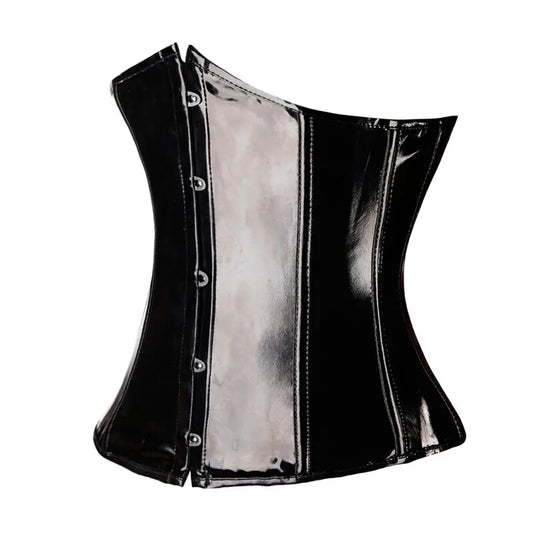 Black Vinyl Corset Top
