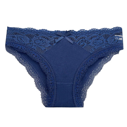 Women's 5-Pack Lace Trim Cotton Seamless Briefs Underwear
