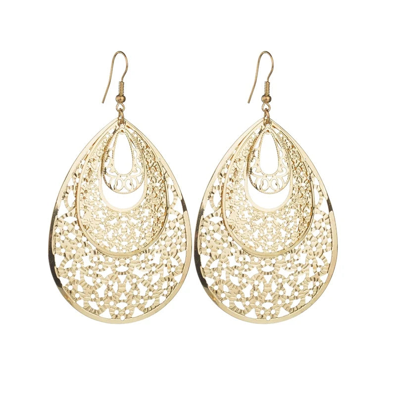 Floating Long Hook Earrings