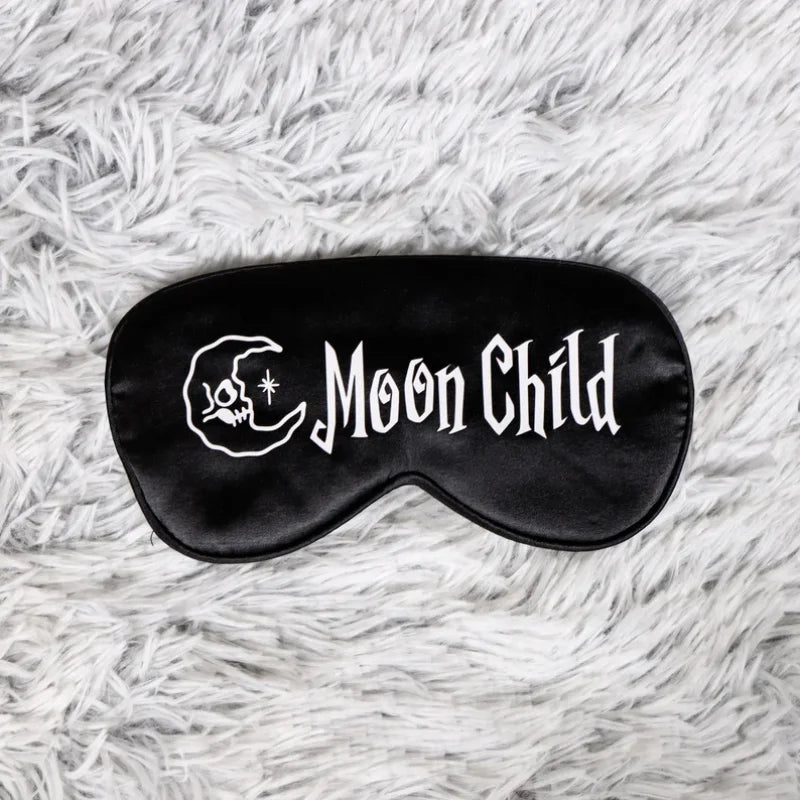 Gothic Black Smooth Eye Mask with Adjustable Strap for Halloween