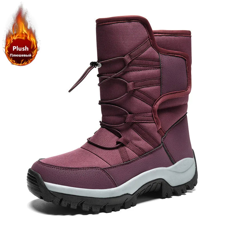 Unisex Waterproof Plush Winter Snow Boots