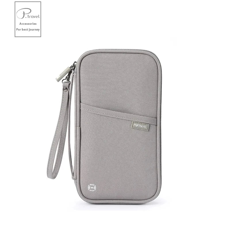 RFID Blocking Family Travel Passport Wallet – Crossbody Document & Ticket Organizer Bag