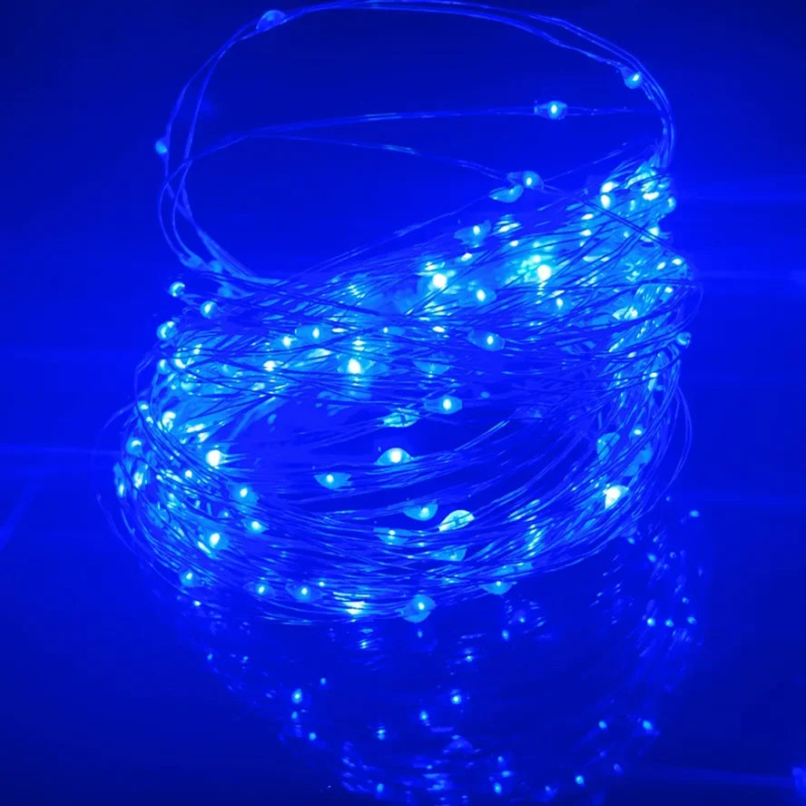 USB LED Copper Wire Fairy String Lights – 8-Mode Holiday & Party Garland