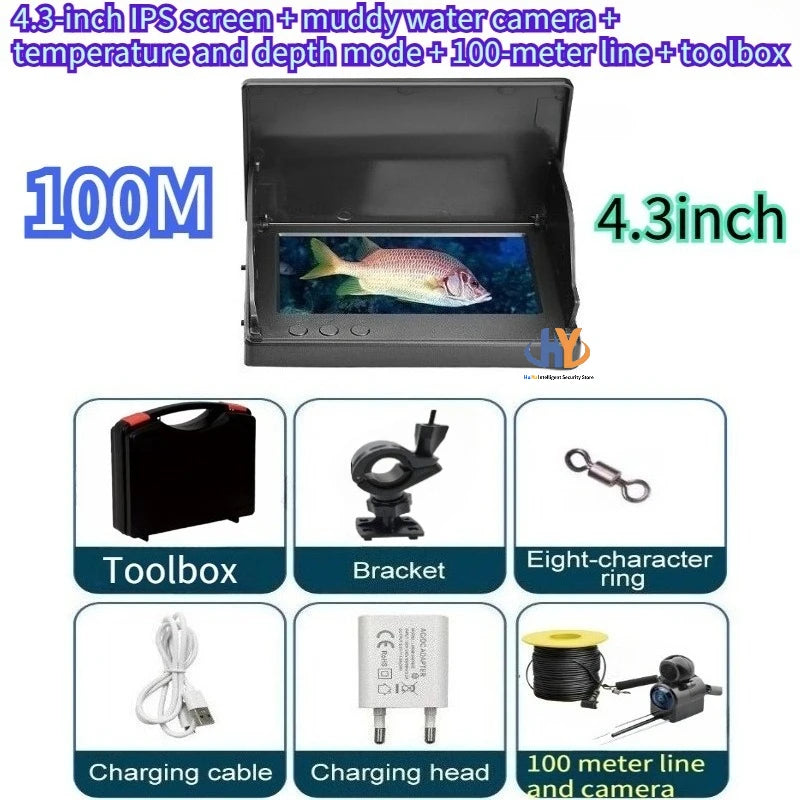 4.3-Inch 100M Underwater Fishing Camera & Fish Finder