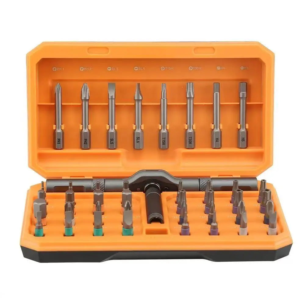 42 in 1 Magnetic Screwdriver Set with Detachable Ratchet Handle