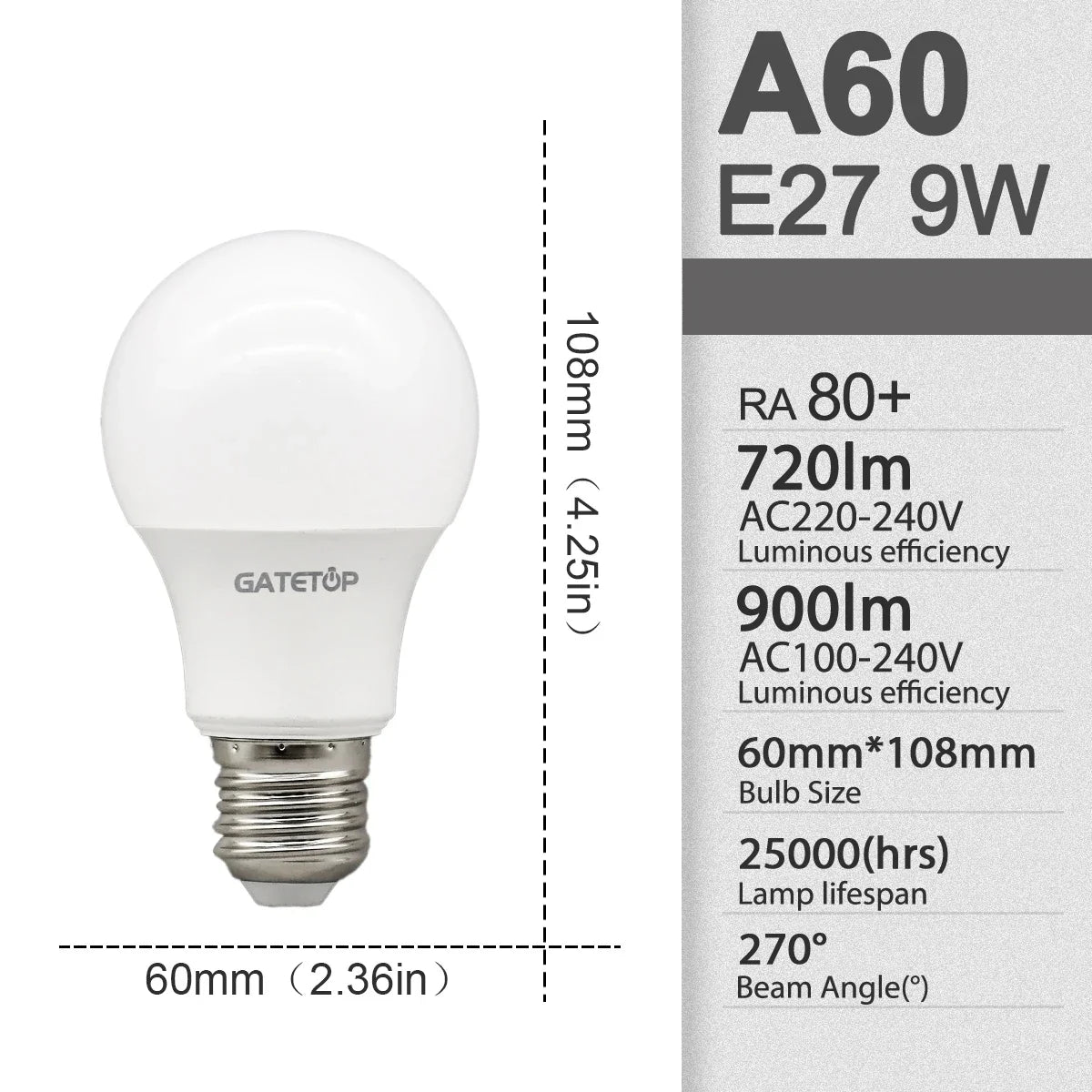 E27 Rechargeable LED Emergency Light Bulb