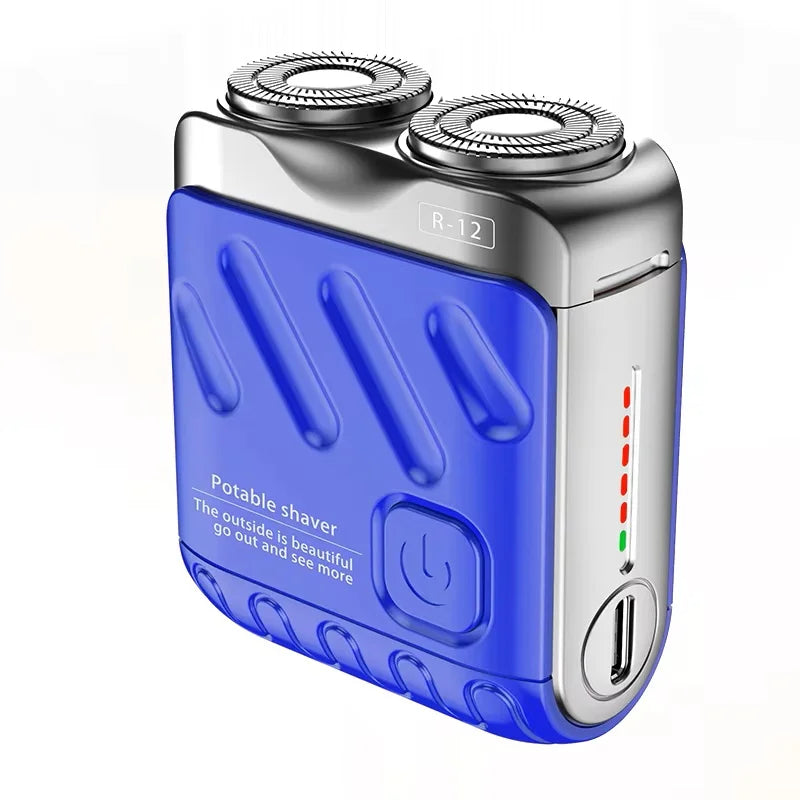 9000RPM Portable Mini Electric Shaver – Dual-Head Waterproof USB-C Travel Razor