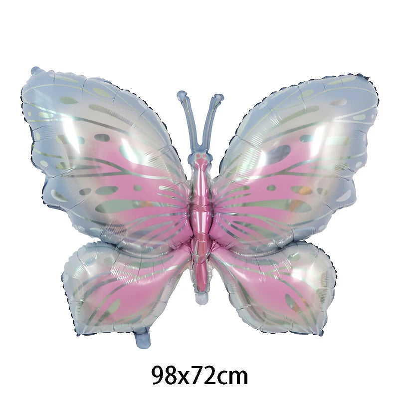 Large Butterfly Aluminum Foil Balloon - Party Decor & Photo Prop