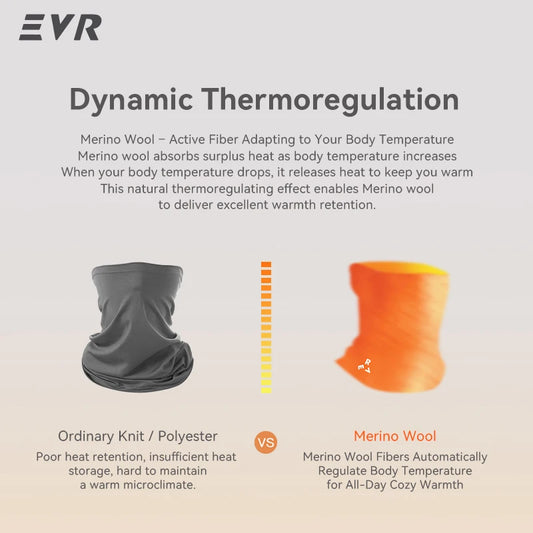 EVR Thermal Winter Windproof Neck Gaiter & Face Cover