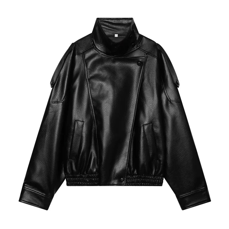 Women's Chic Faux Leather Jacket