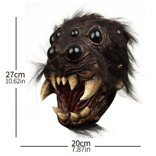 Horror Multi-Eyed Monster Half-Face Latex Mask – Creepy Halloween Cosplay Prop