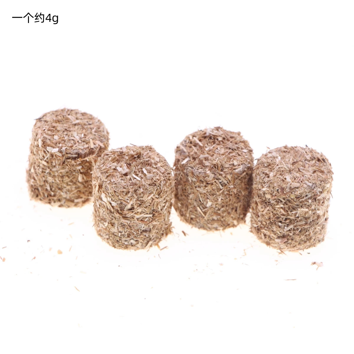 4-Piece Mini Natural Straw Hay Bale Blocks