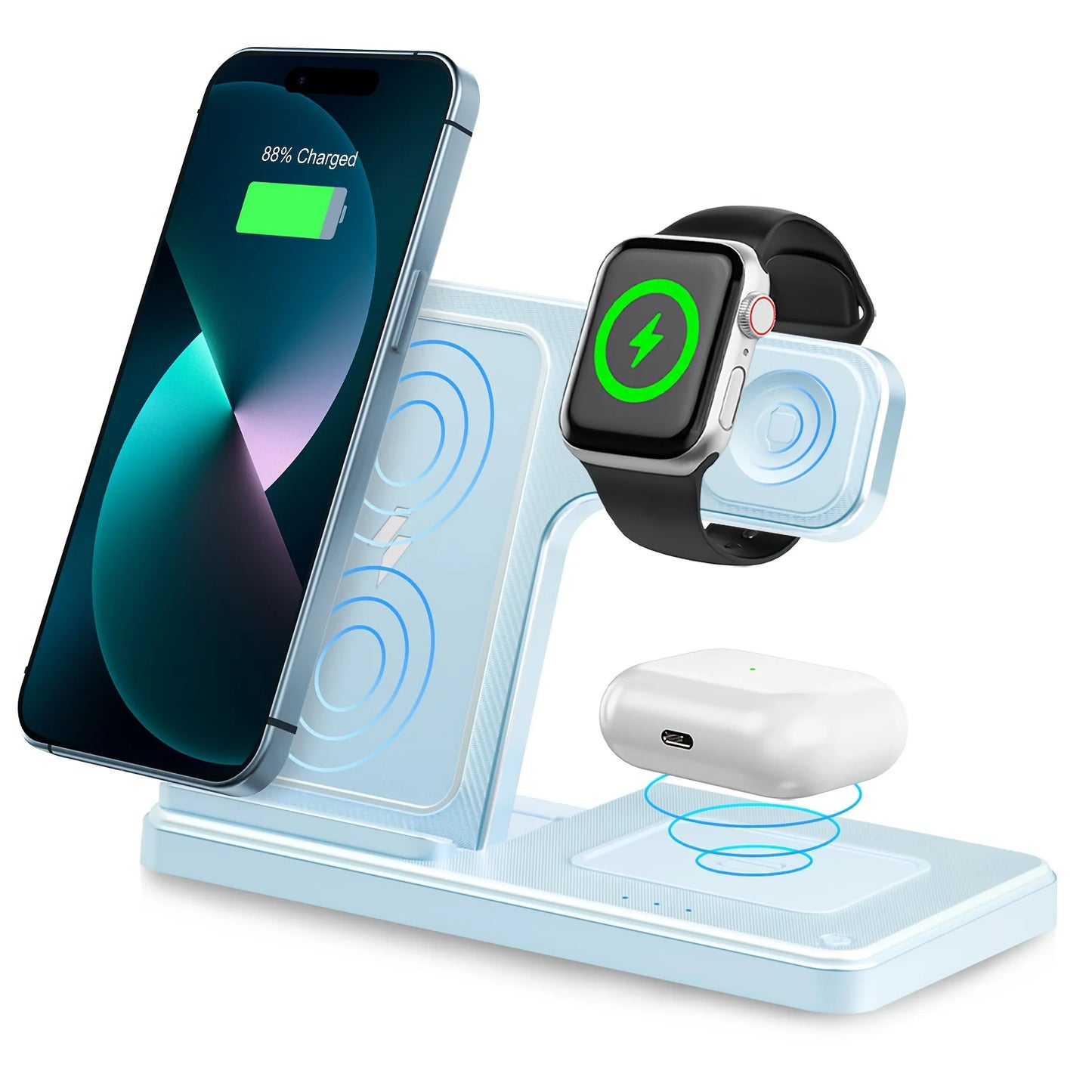 3 In 1 Wireless Charging Station Magnetic Fast Charging For iPhone