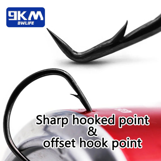 9KM Heavy-Duty High Carbon Steel Circle Fishing Hooks Set