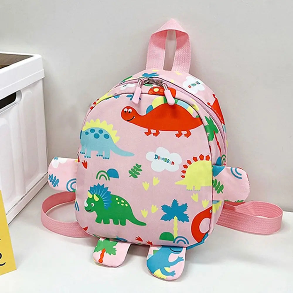 Kids Cartoon Dinosaur Nylon School Backpack – Toddler & Kindergarten Bag
