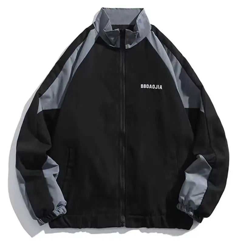 Men’s Korean Casual Lightweight Stand Collar Jacket – Spring/Autumn Windbreaker Coat