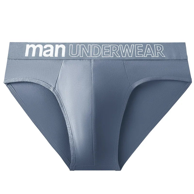 Men's Letter Print Elastic Briefs