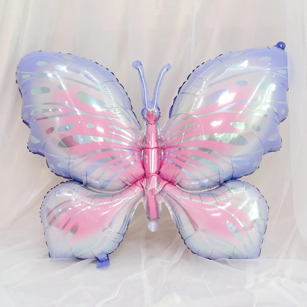 Large Butterfly Aluminum Foil Balloon - Party Decor & Photo Prop
