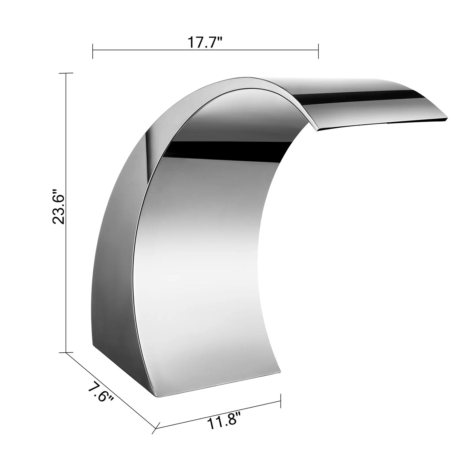 Stainless Steel Waterfall Pool Fountain for Inground & Above Ground Pools