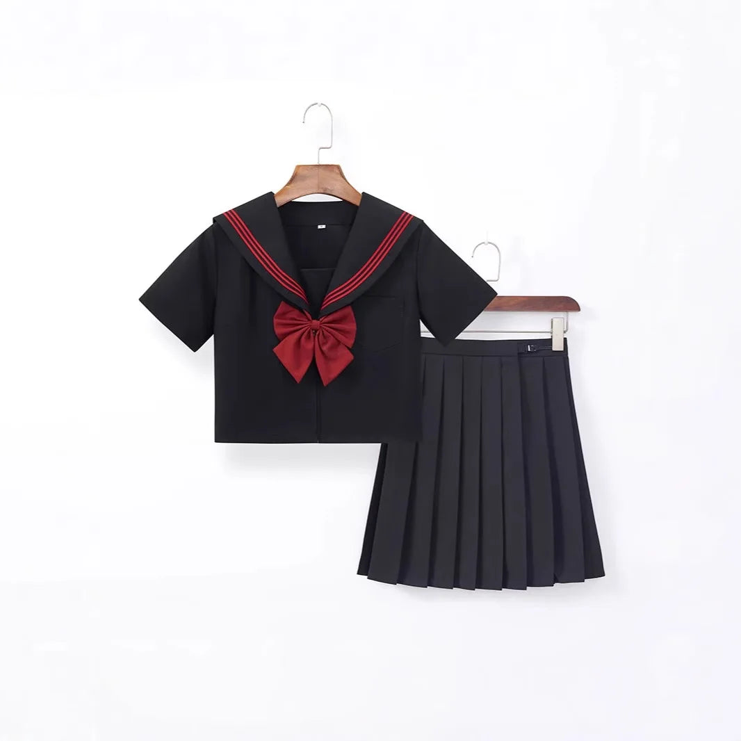 Girls' Preppy School Uniform Set (JK Sailor Style)