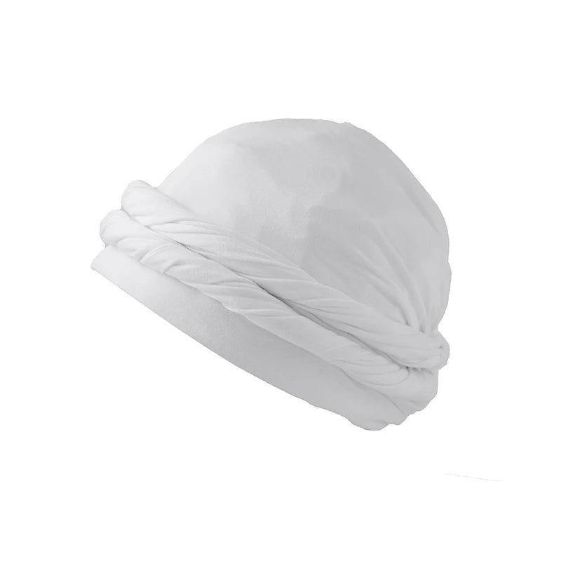 Burr Trim Twisted Tail Fringe Cotton Bandana Hat