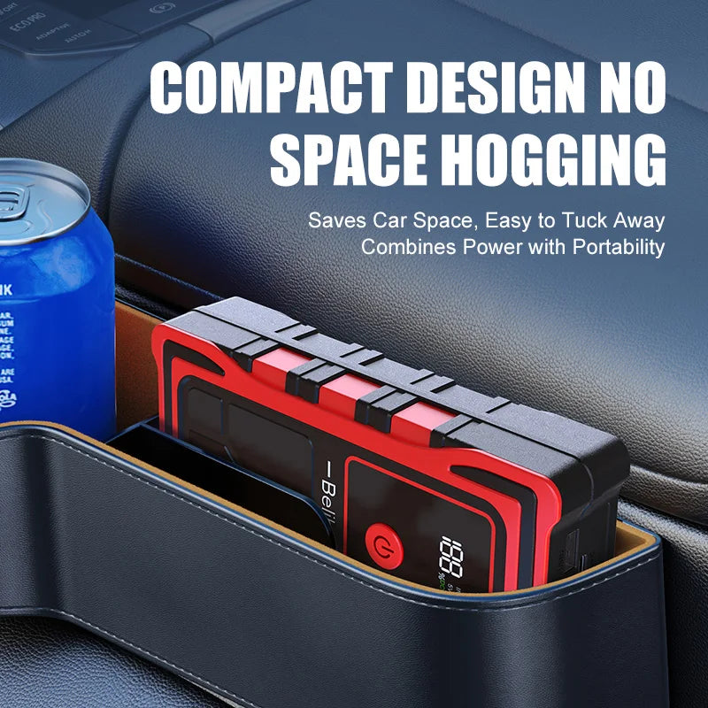800A Peak 12V Portable Car Jump Starter – Emergency Battery Booster & Power Bank with LED Light