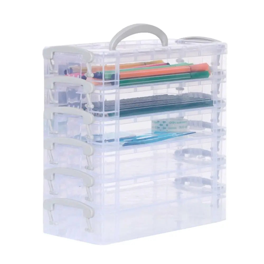 3/6-layer Paintbrush Watercolor Detachable Storage Box