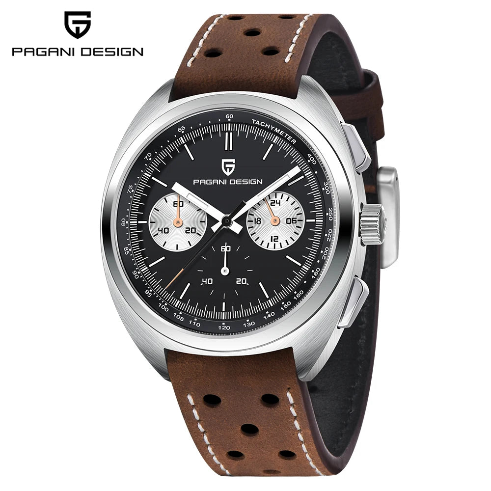 Pagani Design Men's Luxury Quartz Chronograph Watch – Retro Dial Clock