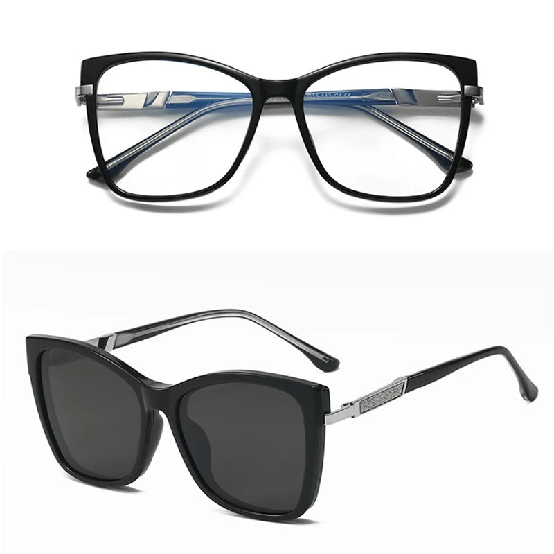 VICKY TR90 Polarized Magnetic Clip-on Sunglasses for Men and Women