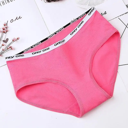 3-Pack Women's Pure Cotton Mid-Waist Briefs
