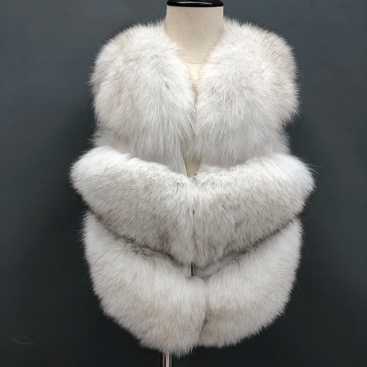 Girls' Genuine Fox Fur Vest - High-End Winter Gilet