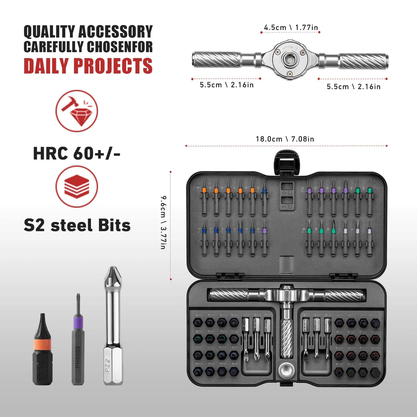 VMAN 66 in1 Multifunction Ratchet Screwdriver Set