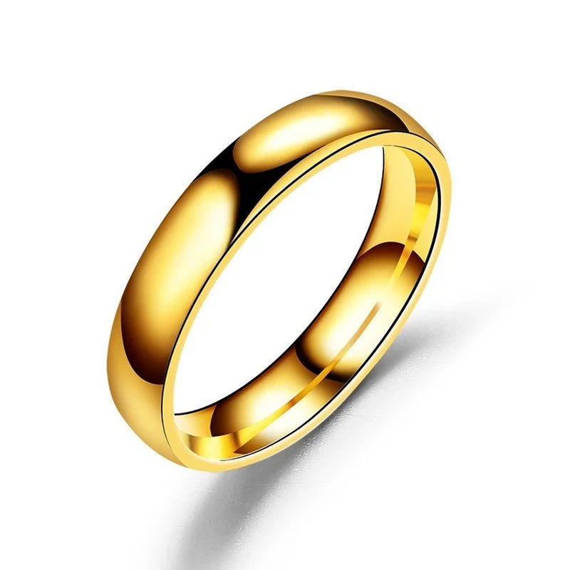 Simple 6mm Titanium Wedding Band - Hypoallergenic Couple Ring