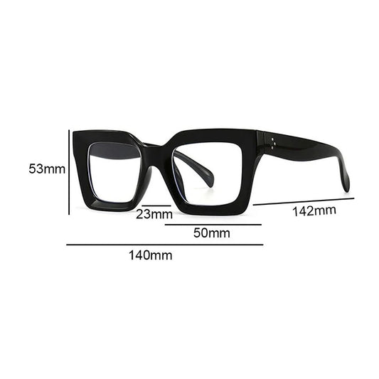 Vintage Oversized Square Anti Blue Light Reading Glasses
