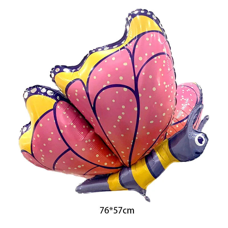Large Butterfly Aluminum Foil Balloon - Party Decor & Photo Prop