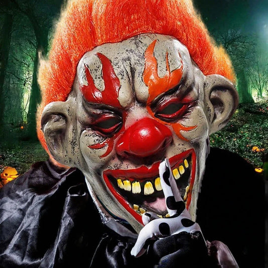 Scary Halloween Evil Clown Latex Full Face Mask