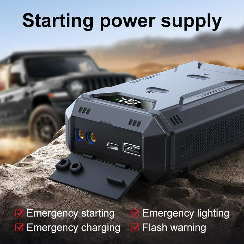 Portable 26800mAh Car Battery Jump Starter & Digital Power Bank
