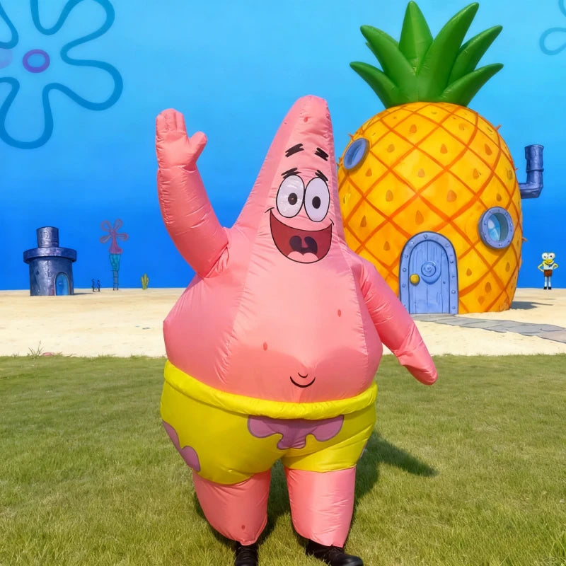 Adult Inflatable Patrick Star Costume – Full-Body Blow-Up Character Cosplay Outfit